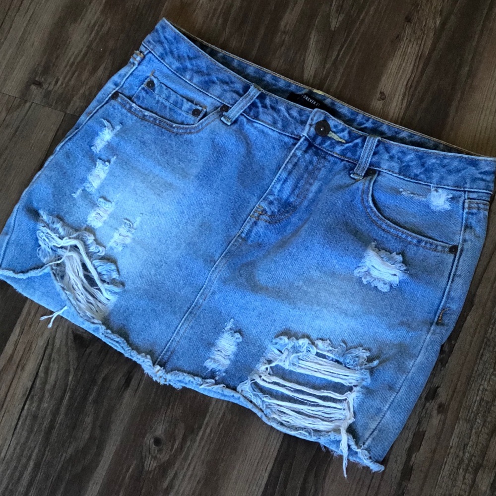 Jean mini-skirt